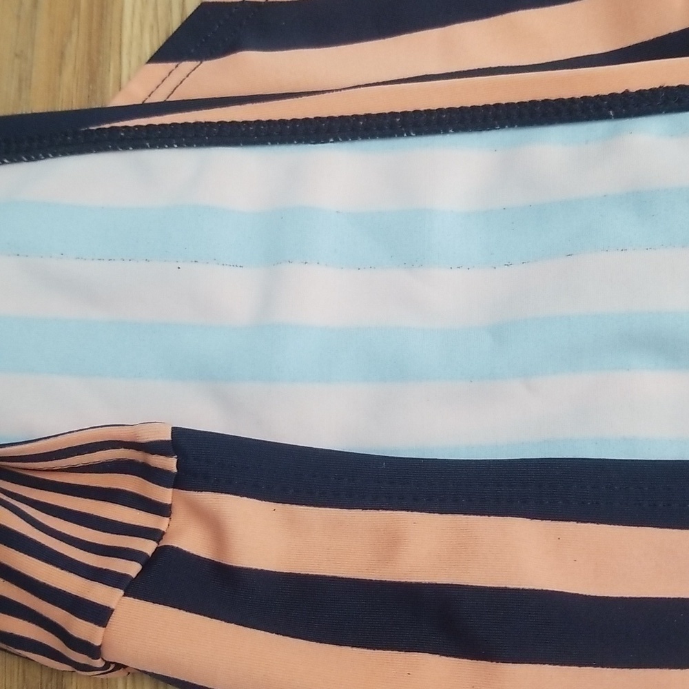Motherhood Maternity Bump Maternity Bikini Swim Bottoms Peach Stripe - Picture 5 of 9